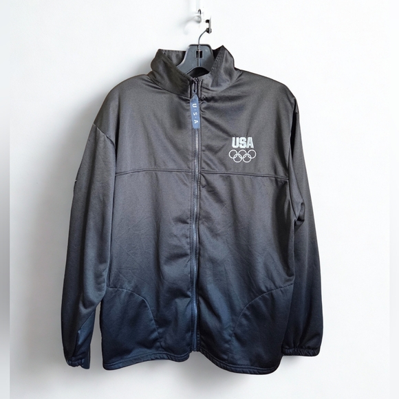 United States Olympic Committee Tops - USA Olympics Black Zipup Sweatshirt